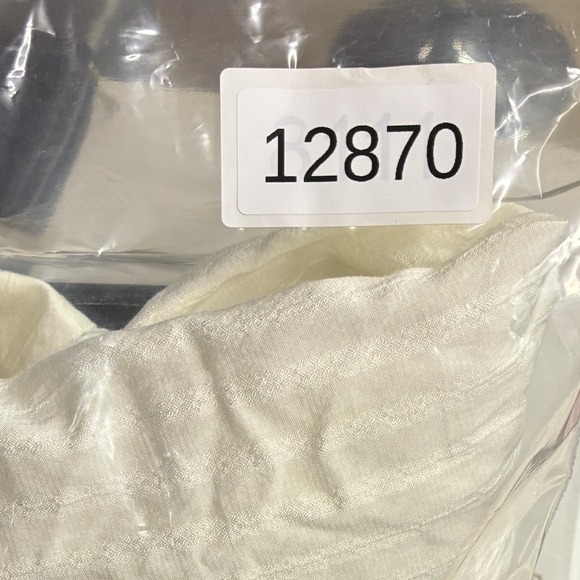 Ces Femme Blouse Women's Medium Cream Square Neck Ruffle Flutter Sleeve Top - Picture 10 of 10